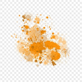 Orange Paint Splash Effect HD Transparent Background
