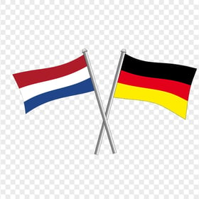 Clipart Netherlands And Germany Crossed Flags