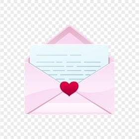 HD Vector Cartoon Pink Love Envelope Letter PNG