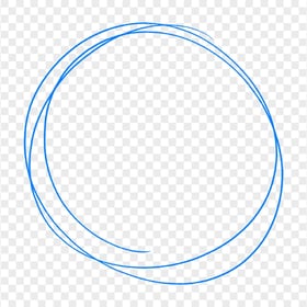 HD Doodle Sketch Lines Blue Circle Transparent PNG