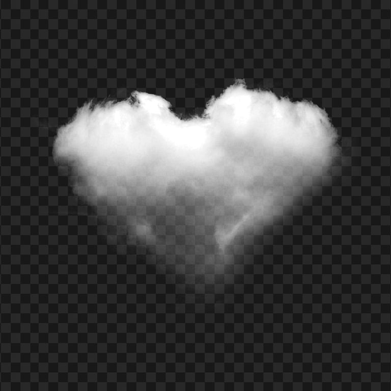 Heart Shaped Cloud HD PNG