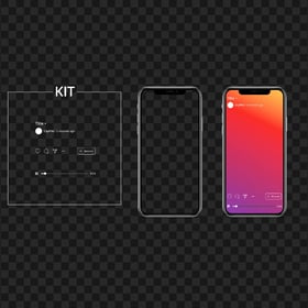 IGTV iPhone X Player Kit Mockup Instagram