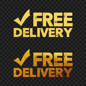 Gold Golden Yellow Free Delivery With Check Stamp