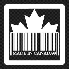 HD Made In Canada White Square Sign Label PNG