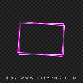 Neon Purple Double Frame HD PNG
