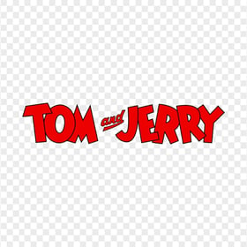 HD Tom And Jerry Cartoons Red Text Logo PNG
