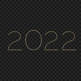 Gold Glitter Dots 2022 Text Design HD PNG