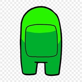 HD Among Us Lime Character Back View PNG