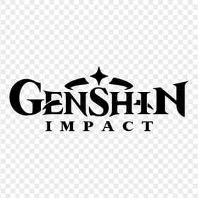 HD Black Genshin Impact Game Logo PNG