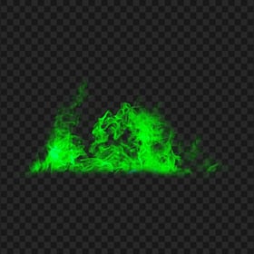 Realistic Green Burning Fire Image PNG