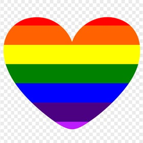 HD Rainbow Multicolored Heart PNG