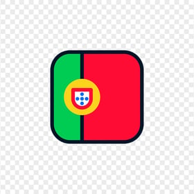 Portuguese Square Vector Flag Icon Image PNG