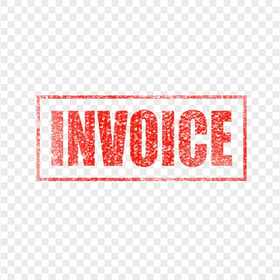 Red Invoice Business Word Stamp With Border