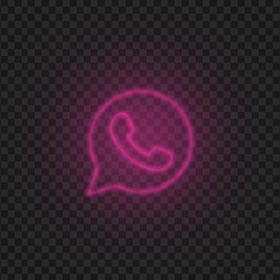 HD Pink Neon Light Whatsapp Art Line Circle Logo Icon PNG