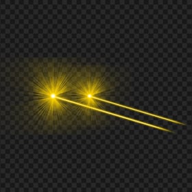 Yellow Eyes Laser Flare Effect Side View PNG