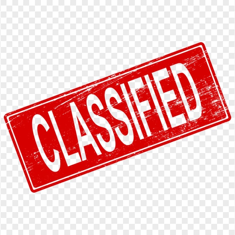 HD Red Classified Stamp Word Clipart PNG | Citypng