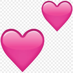 PNG Two Pink Emoji Hearts