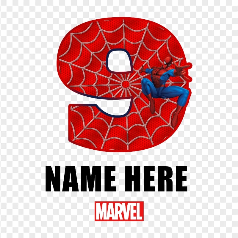 HD Spider Man Number 9 Nine FREE PNG