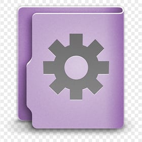 Gear Settings Pink Folder Icon FREE PNG