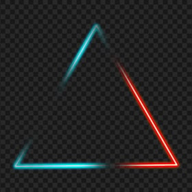 Red Blue Aesthetic Neon Triangle Transparent PNG
