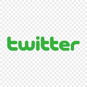 HD Twitter Green Text Logo PNG