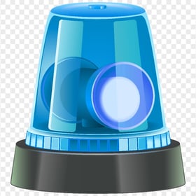 HD Blue Alarm Police Beacon Siren Illustration PNG