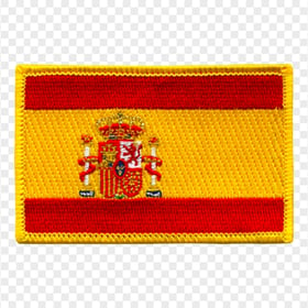 Embroidered Spain Flag Patch Transparent PNG