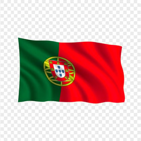 Waving Illustration Portugal Flag PNG