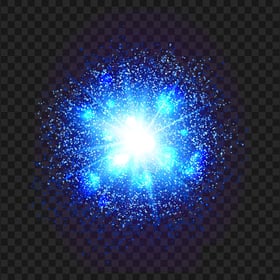 HD Blue Energy Glowing Light Explosion PNG