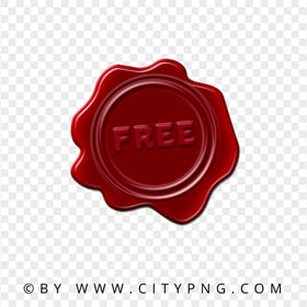 FREE Word Red Seal Wax Stamp HD PNG