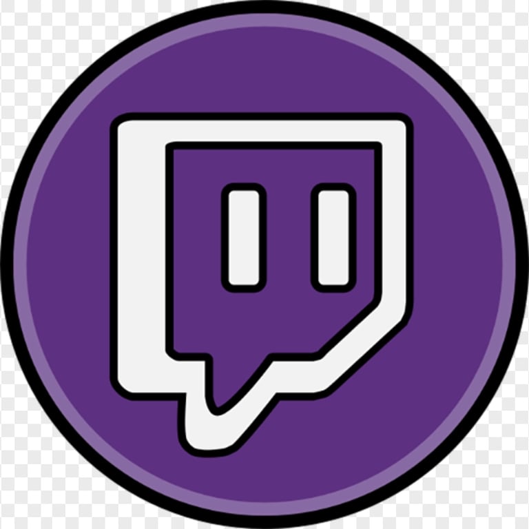 Twitch Purple Circular Vector Icon PNG