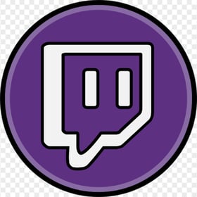 Twitch Purple Circular Vector Icon PNG