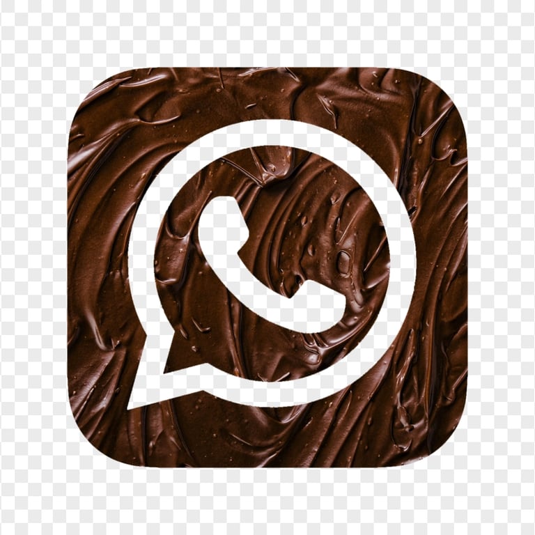 HD Brown Chocolate Whatsapp Wa Square Logo Icon PNG