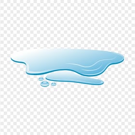 Cartoon Water Spill Puddle Effect PNG