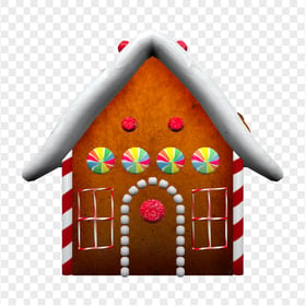 Cartoon Illustration Gingerbread Christmas House PNG