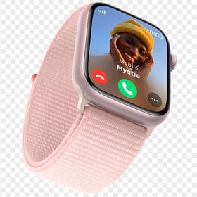 Apple Watch Series 9 Pink Transparent Background