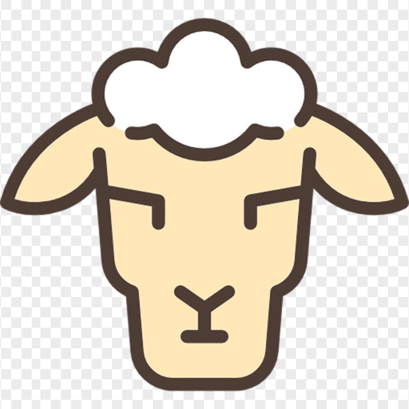 Vector Sheep Face Icon PNG