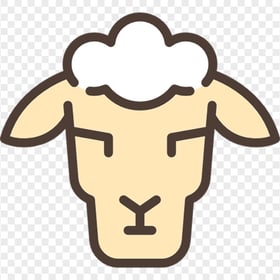 Vector Sheep Face Icon PNG