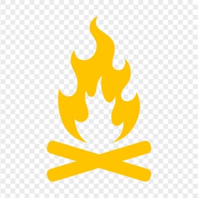 HD Yellow Bonfire Campfire Firewood Icon PNG