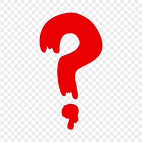 Question Mark Red Liquid Dripping Down Icon PNG IMG