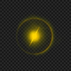HD Yellow Luminous Circle Effect PNG
