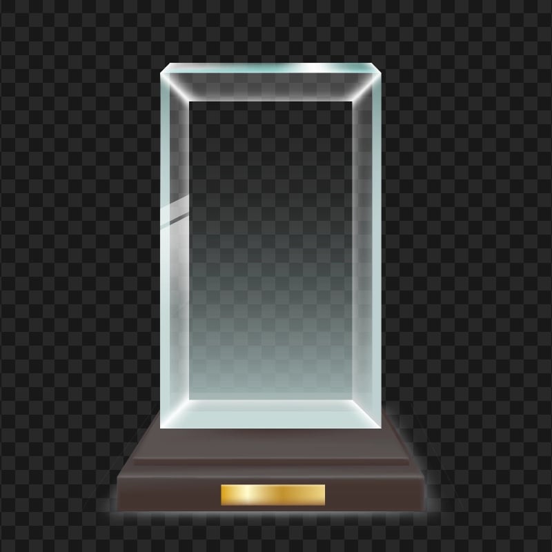 HD Clear Glass Trophy Medal Illustration PNG