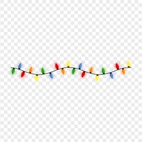 HD Glowing Colored Lights String Transparent PNG