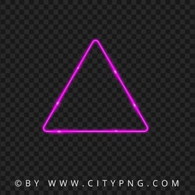 Pink Neon Glowing Triangle With Flare Effect HD PNG