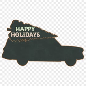 Happy Holidays Chalkboard PNG Image