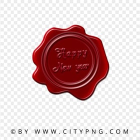 New Year Red Seal Wax Stamp PNG Image