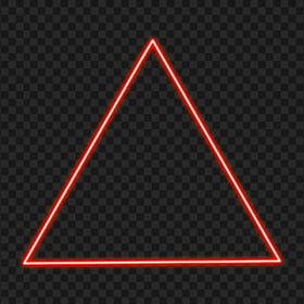 Download Red Triangle Glowing Neon PNG