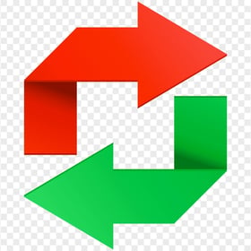 HD Red And Green Two Arrow Icon PNG