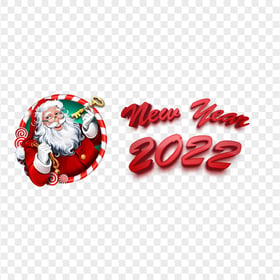 PNG New Year 2022 With Santa Illustration