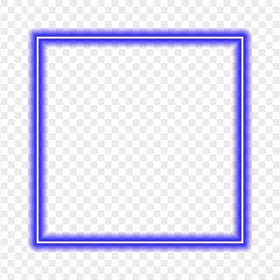 HD Blue Neon Border Frame PNG